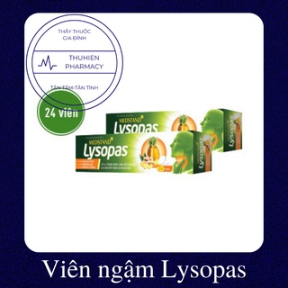Viên ngậm ho Lysopas giảm đau rát họng Tuýp 24 viên
