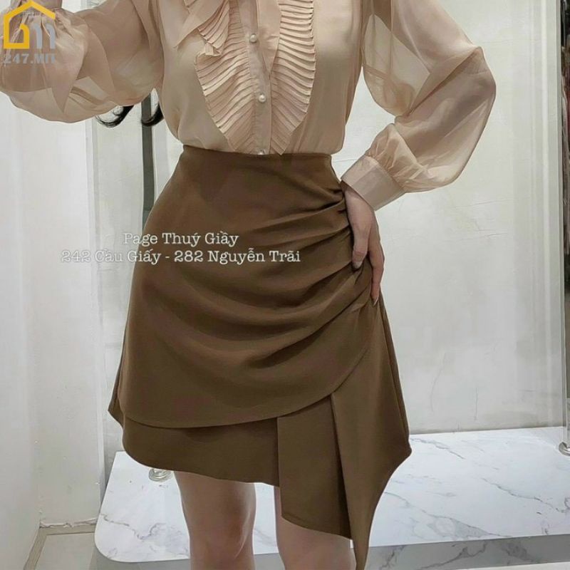 Chân váy vạt quảng châu dáng mới