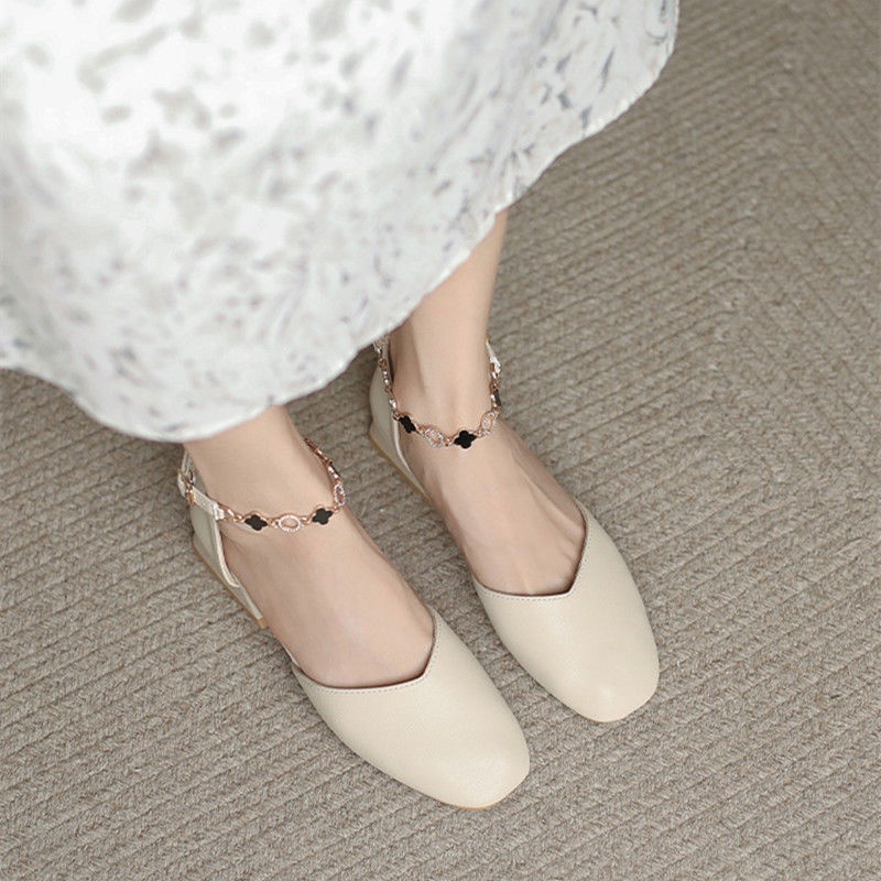 Xăng đan Gót Thấp Hở Ngón Phong Cách Hàn Quốc Thời Trang Mùa Hè Hàng Mới Dành Cho Nữ 2022