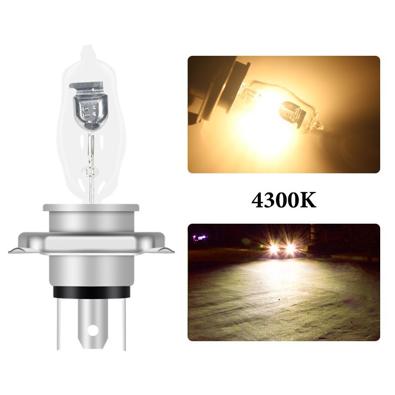 Bộ 2 bóng đèn pha chống sương mù KEVANLY halogen H7 H4 H1 H3 H8 H9 H11 9005 HB3 9006 HB4 3000K 4300K 6000K