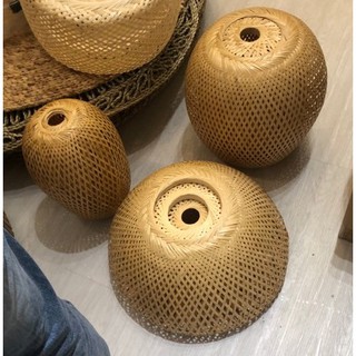 ĐÈN MÂY TRE ĐAN ( ĐÈN TRE NÓN 2 LỚP - MẪU 1 )