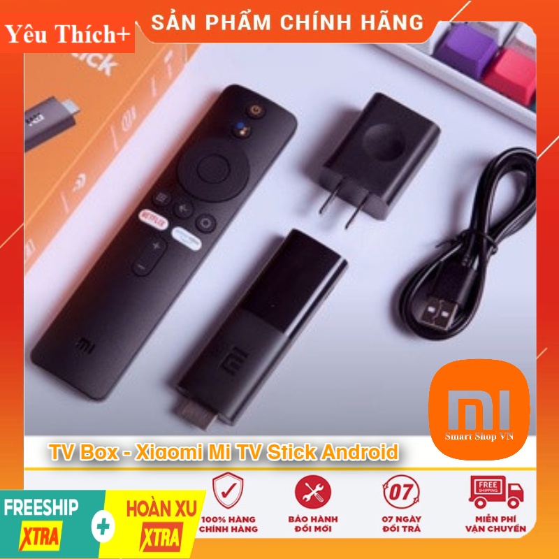 Xiaomi Mi TV Stick Android Tv box Quốc Tế giọng nói tiếng Việt - Hàng Chính Hãng