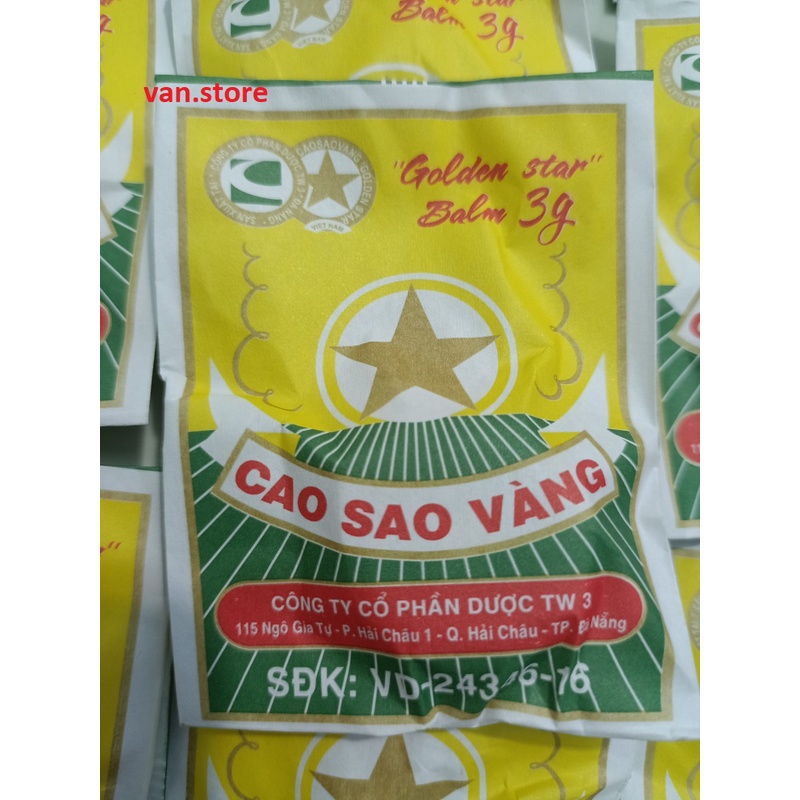 Dầu Cao Sao Vàng (Dầu Cù Là) - Hộp 3g - Sản Phẩm Của Cty CP Dược TW3