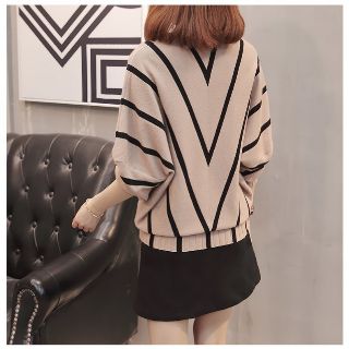 ÁO LEN CÁNH DƠI CỔ TIM SỌC V