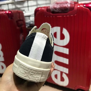 GIẦY THỂ THAO SNEAKER CV CDG ĐEN CỔ THẤP