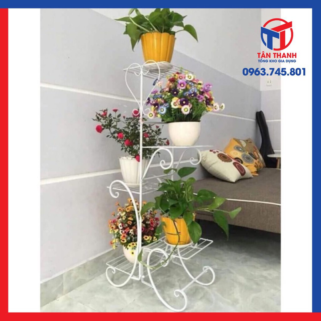 Kệ sắt để chậu hoa cây cảnh 5 tầng cực đẹp