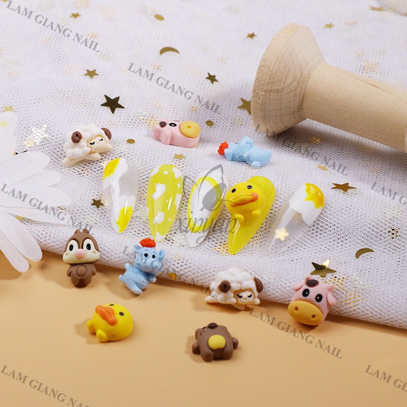 [Bán theo túi] Charm hoạt hình cực đáng yêu trang trí móng
