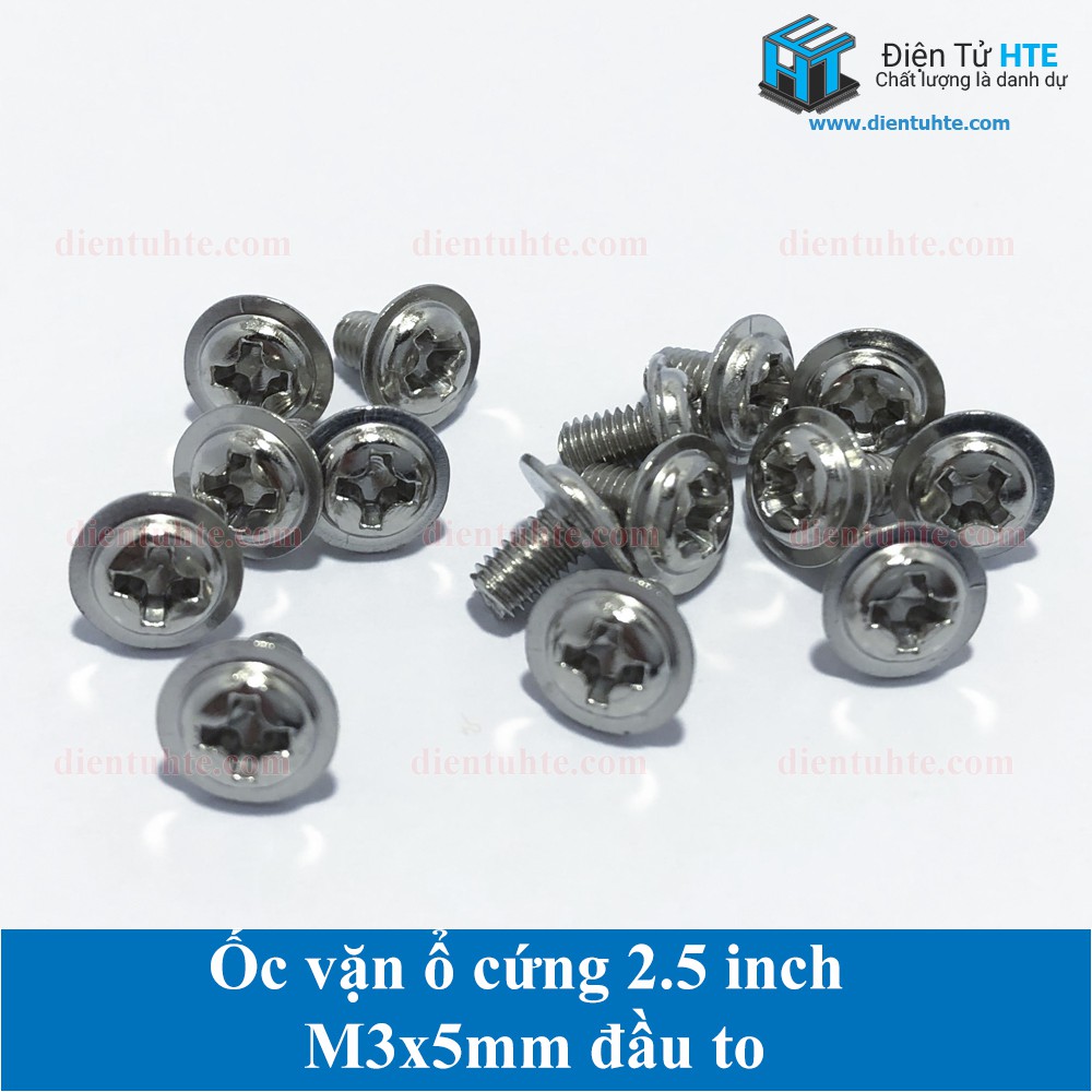 Gói 15 Ốc vặn ổ cứng 2.5 inch M3x5mm đầu to