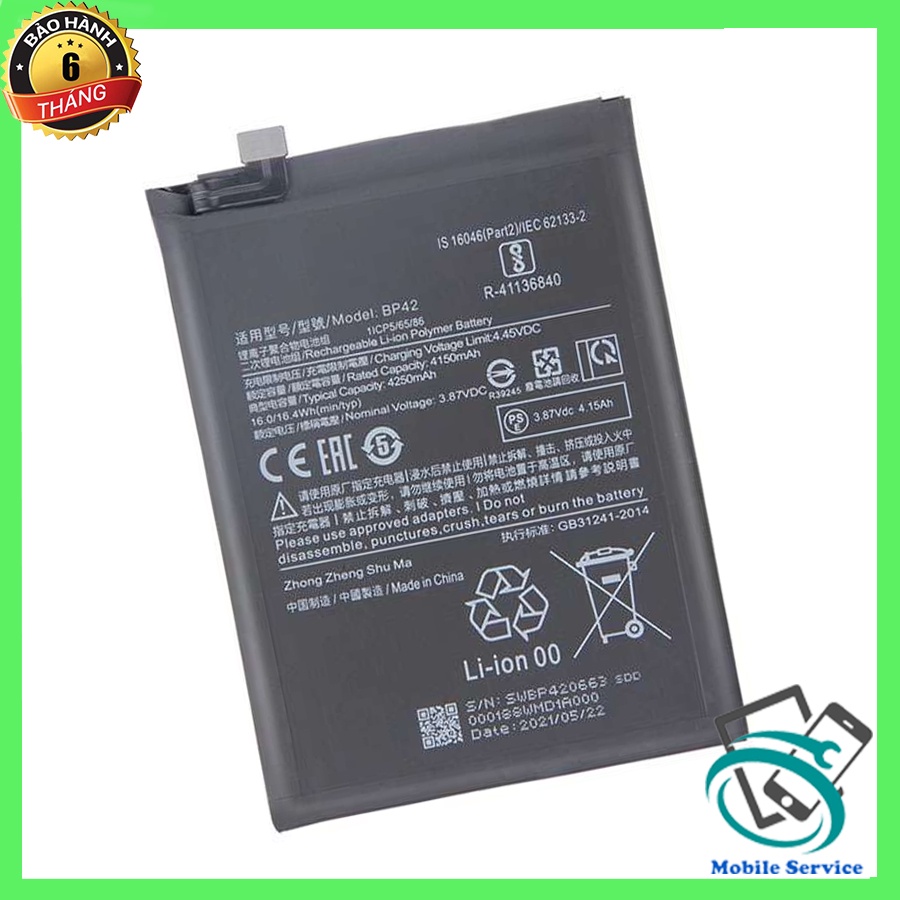 Pin Xiaomi Mi 11 Lite, ,  4250mAh, Zin, Chính hãng