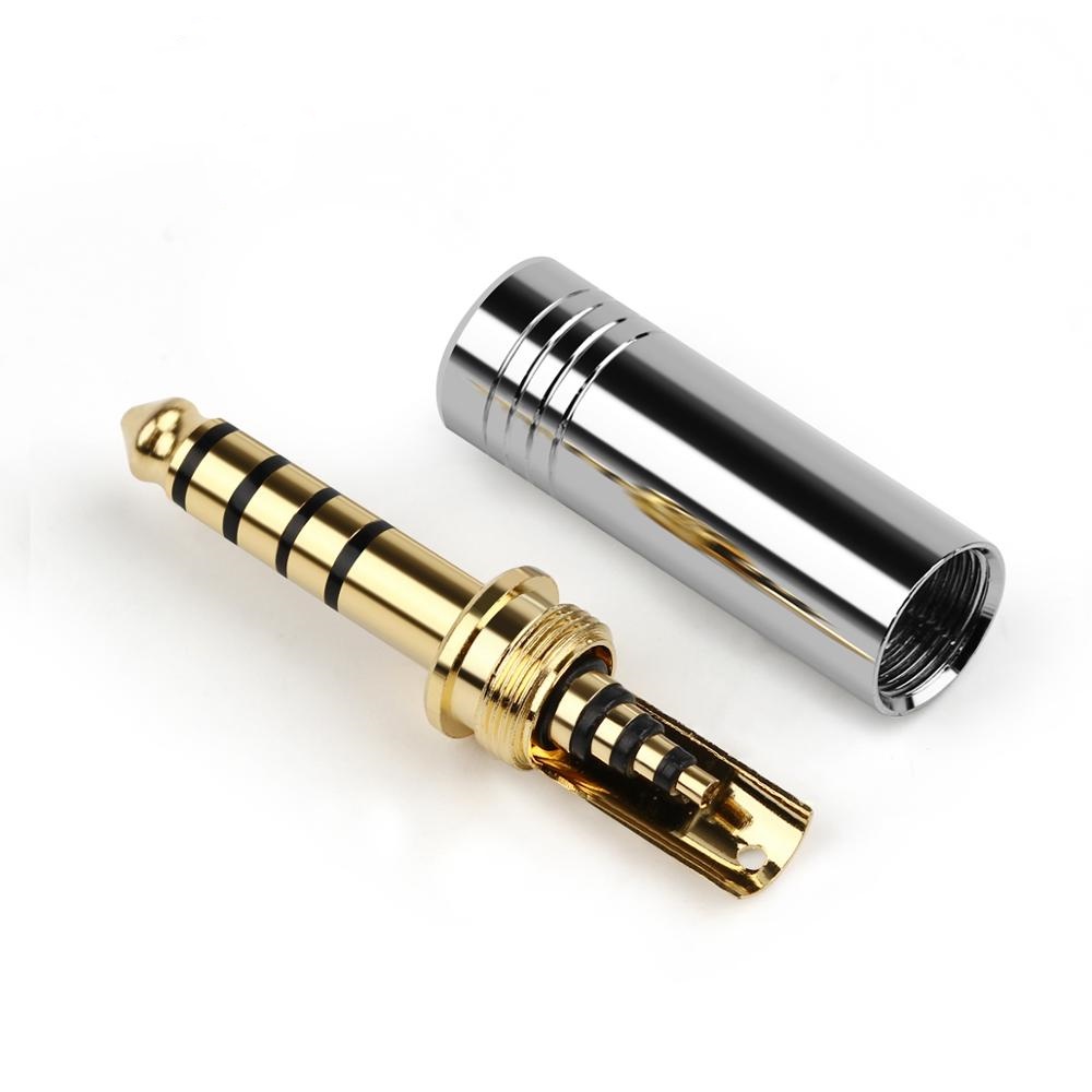 Đầu nối âm thanh 5 cực 4.4mm vỏ kim loại cho tai nghe