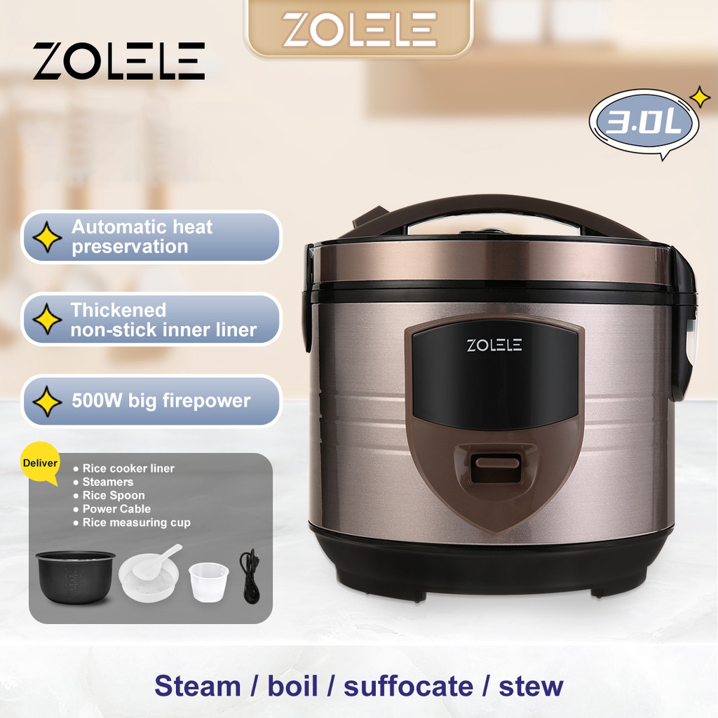 Nồi cơm điện đa năng ZOLELE ZB501 dung tích 500W 3L (lòng nồi 1.2L) mâm nhiệt 3D