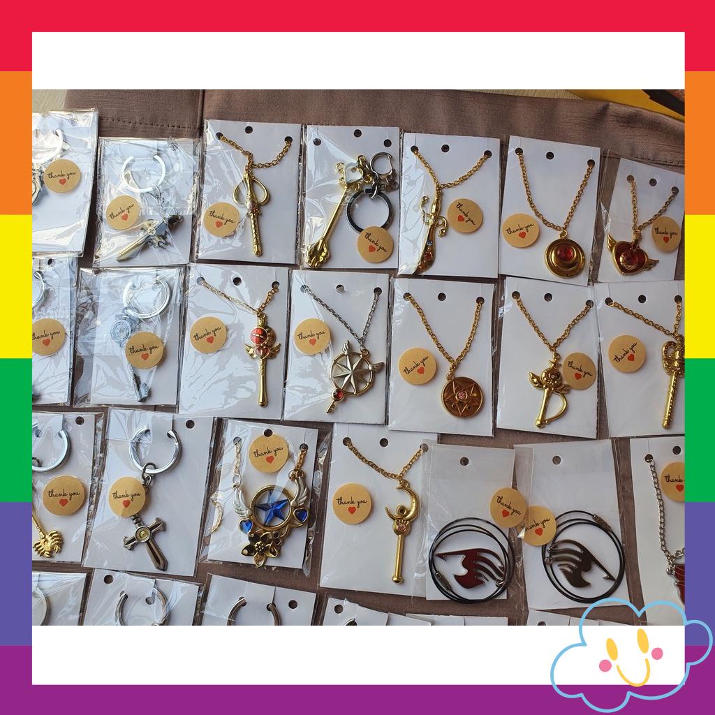 Móc Chìa Khóa Dây Chuyền Fairy Tail Cung Hoàng Đạo Sailor Moon Sakura Đồng Giá 25k