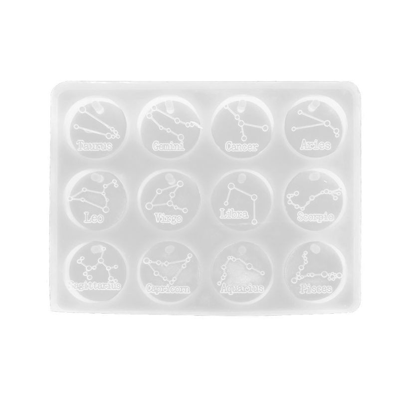Khuôn Silicon Làm Mặt Dây Chuyền 12 Cung Hoàng Đạo
