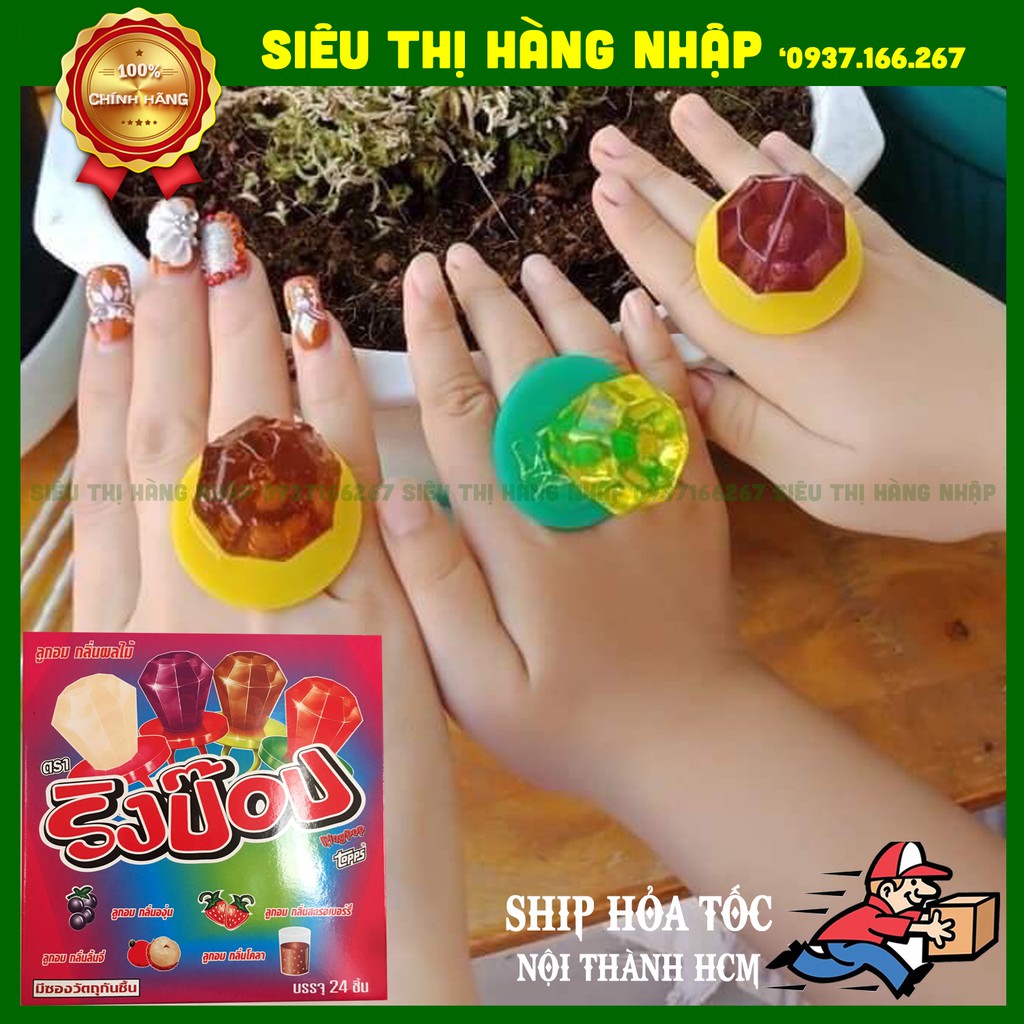 [4 vị] Kẹo nhẫn kim cương RingPop Thái Lan