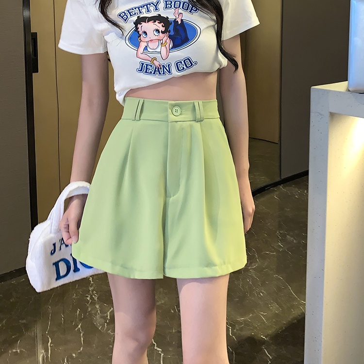 Quần Short Lưng Cao Co Giãn Thiết Kế Mới Thời Trang Mùa Hè Dành Cho Nữ