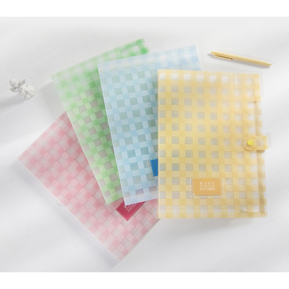 Bìa đựng hồ sơ 5 ngăn size A4 CANDY GRID COLOR series