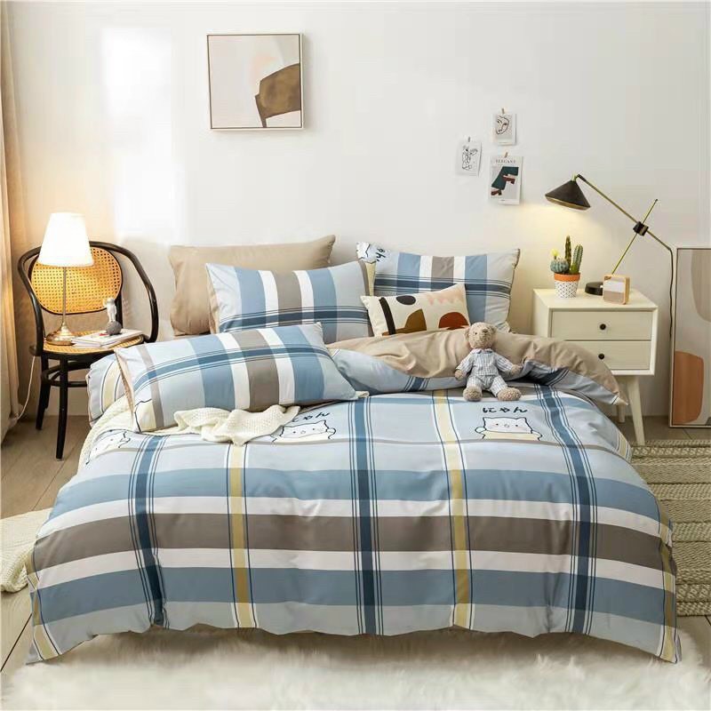 Bộ chăn ga Cotton poly vintage M2T Bedding chăn ga Hàn Quốc đủ size miễn phí bo chun