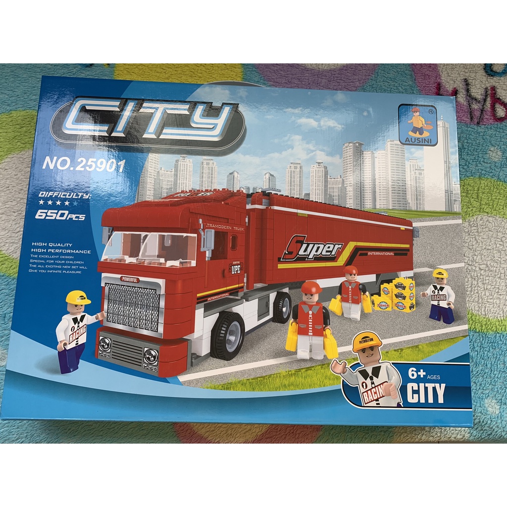 HỘP ĐỒ CHƠI LEGO LẮP RÁP XE CONTAINER CITY 650M 25901
