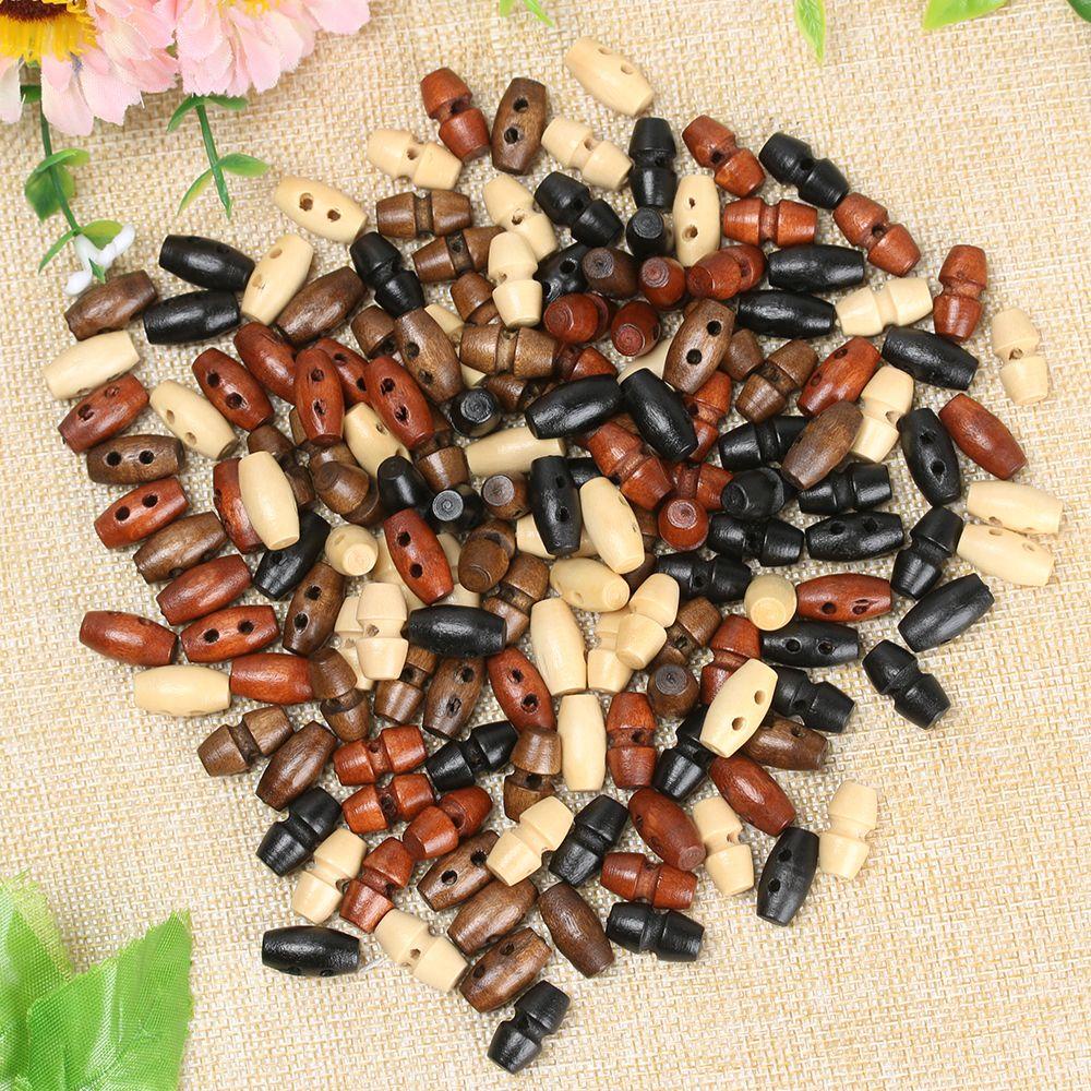Set 20 / 40 Nút Gỗ Mini Trang Trí Thủ Công Cho Nhà Búp Bê