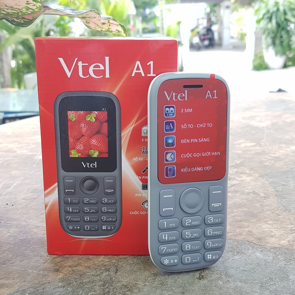 Điện Thoại GSM Vtel A1 (2 Sim) - Số To, Chữ To, Pin Bền, FM loa ngoài, Thiết Kế Đẹp - Hàng Chính Hãng, Bảo Hành 12 Tháng | BigBuy360 - bigbuy360.vn