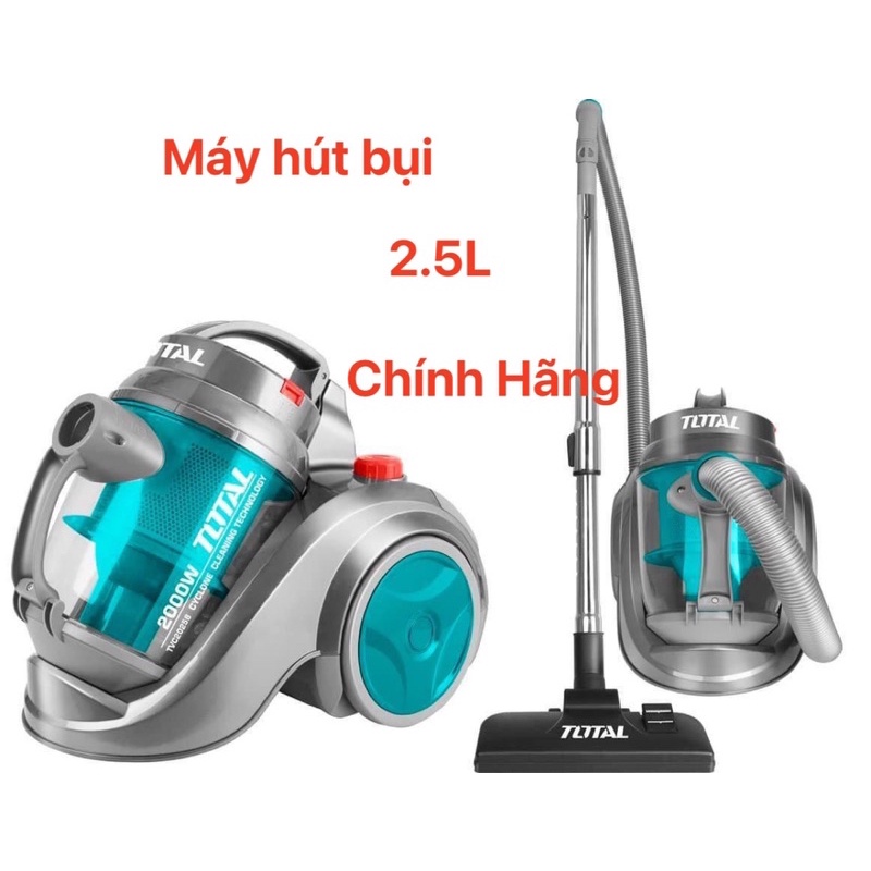 TOTAL Máy Hút Bụi Cầm Tay 2.5L 2000W TVC20258 (Cam kết Chính Hãng 100%)