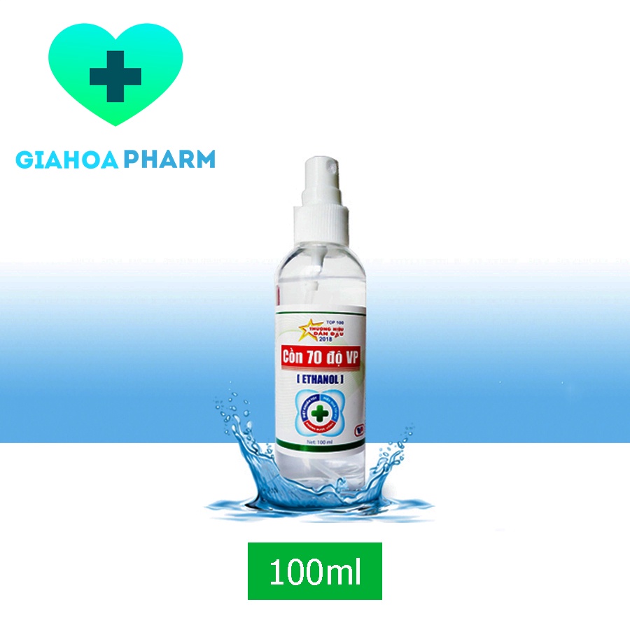 Cồn 70 độ Vĩnh Phúc dạng xịt chai 100ml