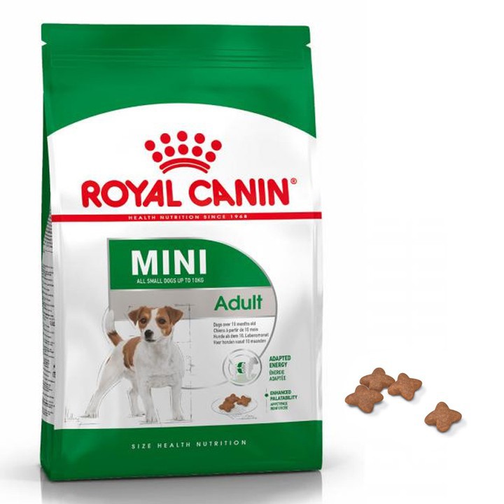 Thức ăn cho chó cân nặng dưới 10kg và trên 10 tháng Royal canin Mini Adult 2kg