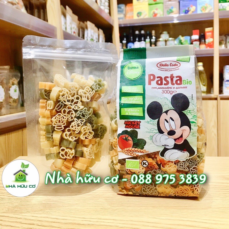 Nui rau củ hữu cơ cho bé hình chuột Mickey 300gr Dalla Costa - Date: 2023