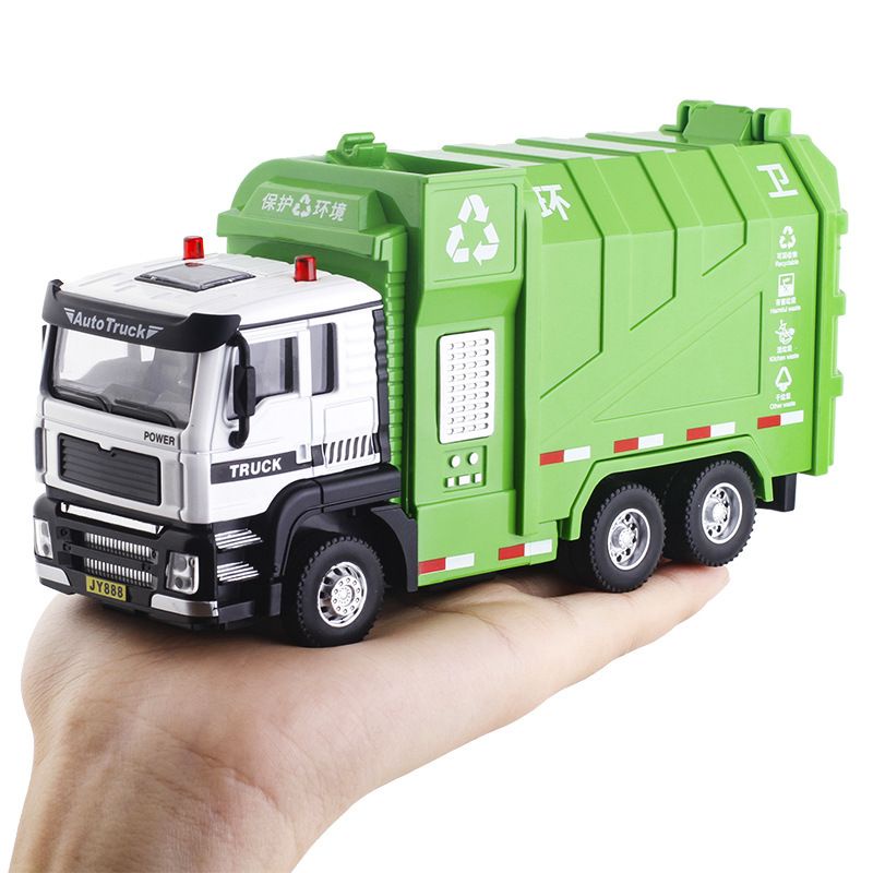 Đồ chơi xe chở rác kim loại tỉ lệ 1:50