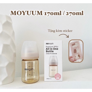 Bình sữa Moyuum 170ml/270ml Hàn quốc (Chọn núm)