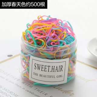 SET HỘP 500 CÁI THUN CỘT TÓC BÍNH ĐỦ MÀU