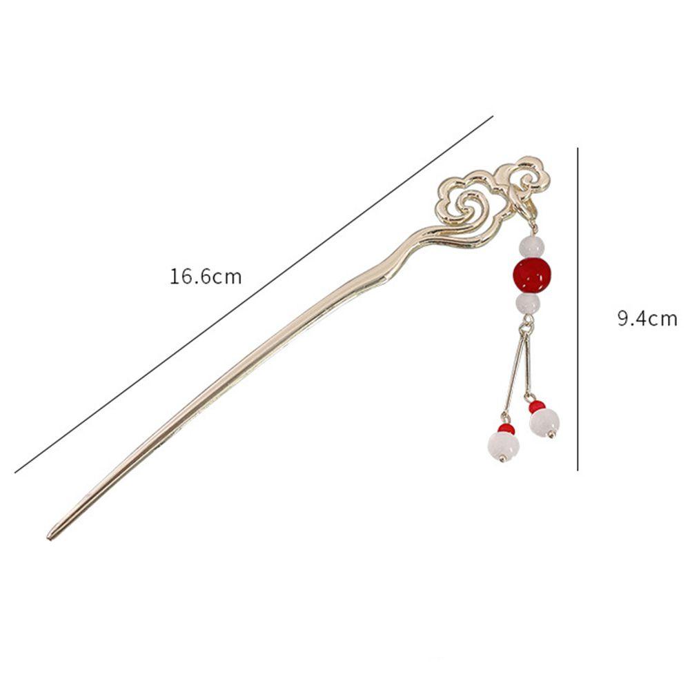 Trâm Cài Tóc Kim Loại Phối Tua Rua Phong Cách Trung Hoa Cổ Điển