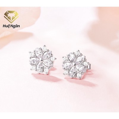 Bông tai bạc Ý 925 Huệ Ngân - Hoa Đẹp RYE141090