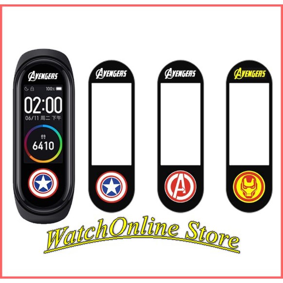 Bộ 3 miếng dán hình Avengers Xiaomi Miband 4