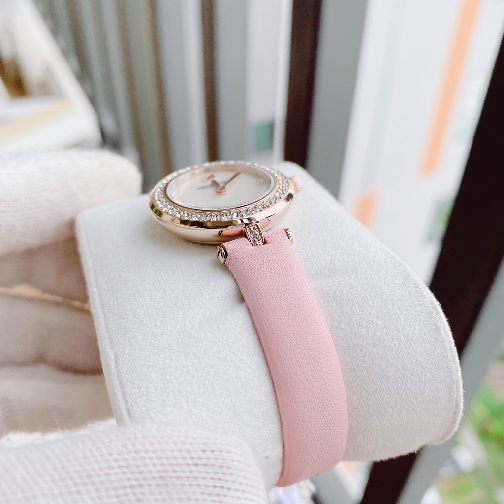Đồng hồ nữ chính hãng Swarovski Aila Dressy Mini 5376648 - Máy Quartz pin - Kính cứng - Dây da hồng