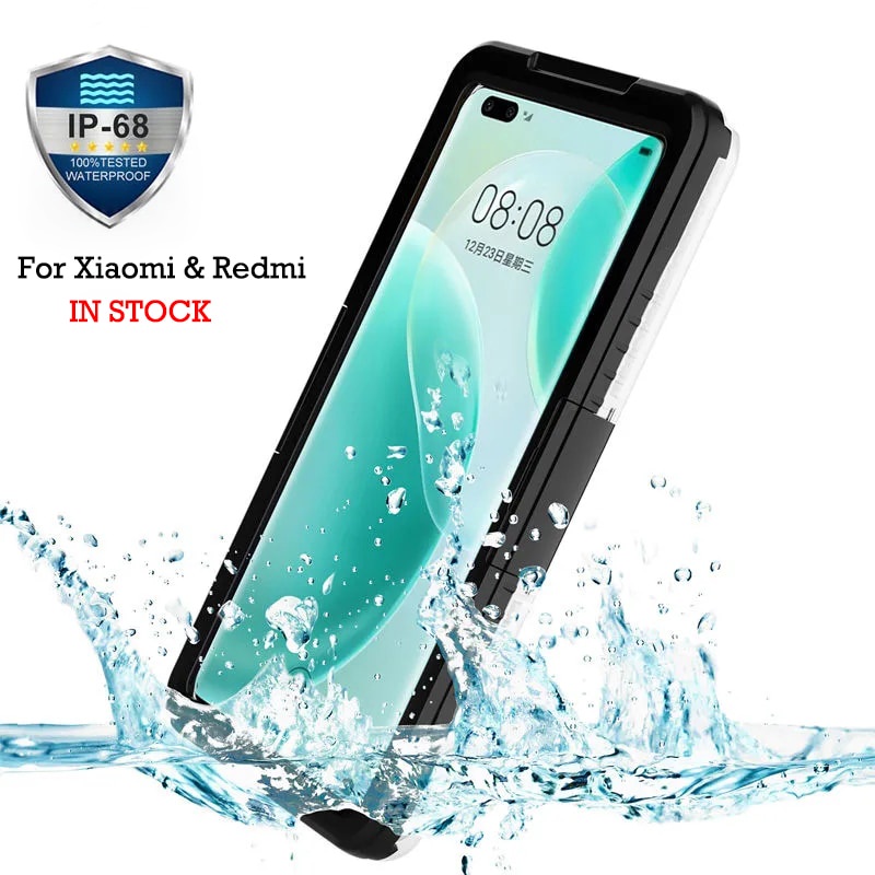 Ốp Điện Thoại Chống Thấm Nước Ip68 Cho Xiaomi Mi A3 A2 10t 10 8 Note 10 Lite Poco F2 F1 Pro Redmi 5 Plus 7 Note 6 5 Pro