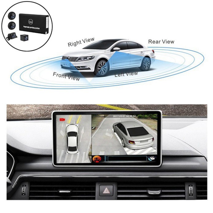Sản Phẩm Camera hành trình 360 cao cấp chuẩn AHD dành cho tất cả các loại xe ô tô có màn hình hiển thị - Mã: 360AHD-LV-5