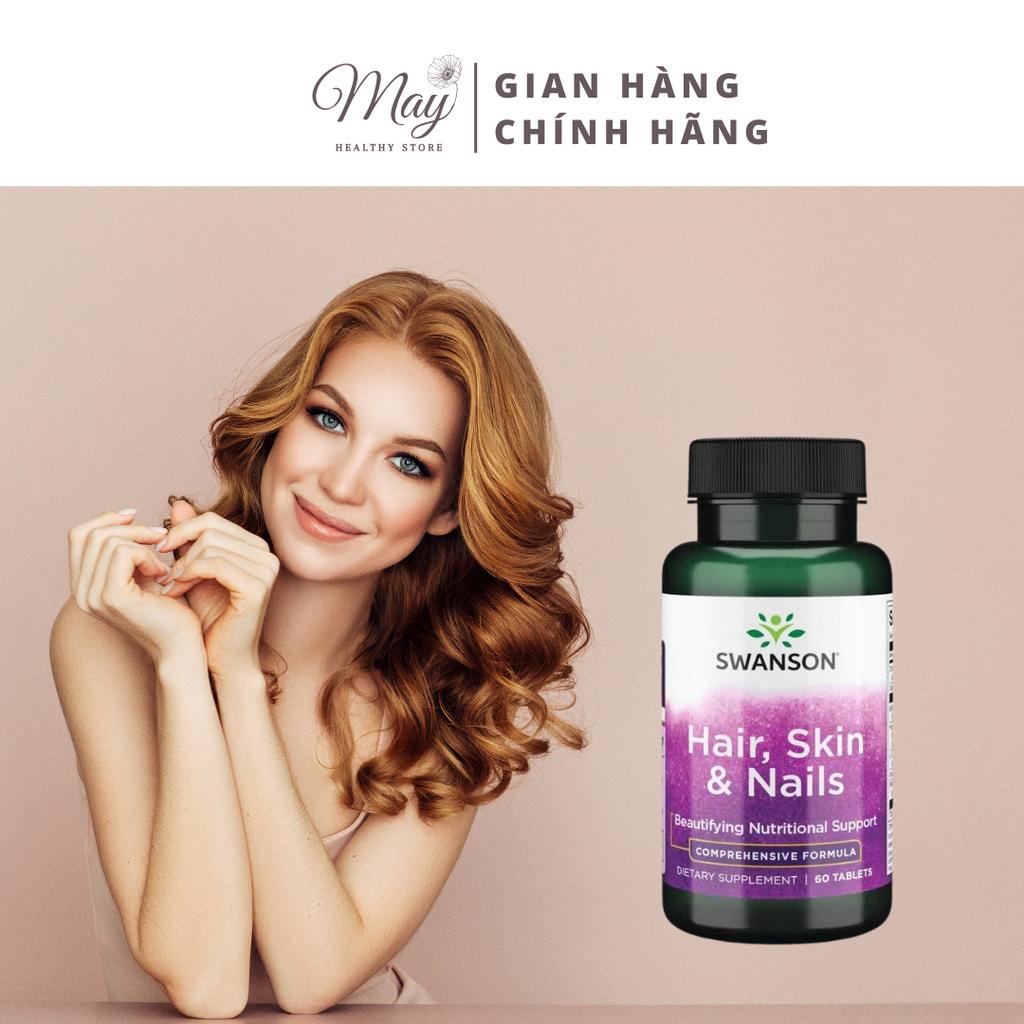 Viên Uống  Swanson Hair, Skin & Nails Tăng Cường Chống Oxy Hóa, Hỗ Trợ Đẹp Da, Tóc Móng Chắc Khỏe