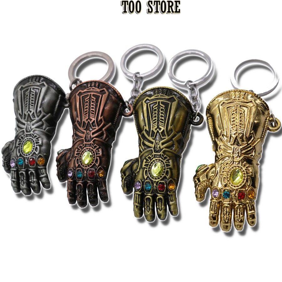 Móc khóa găng tay vô cực Thanos inox không rỉ siêu phẩm Avengers Marvel cho ô tô xe hơi TOO-STORE