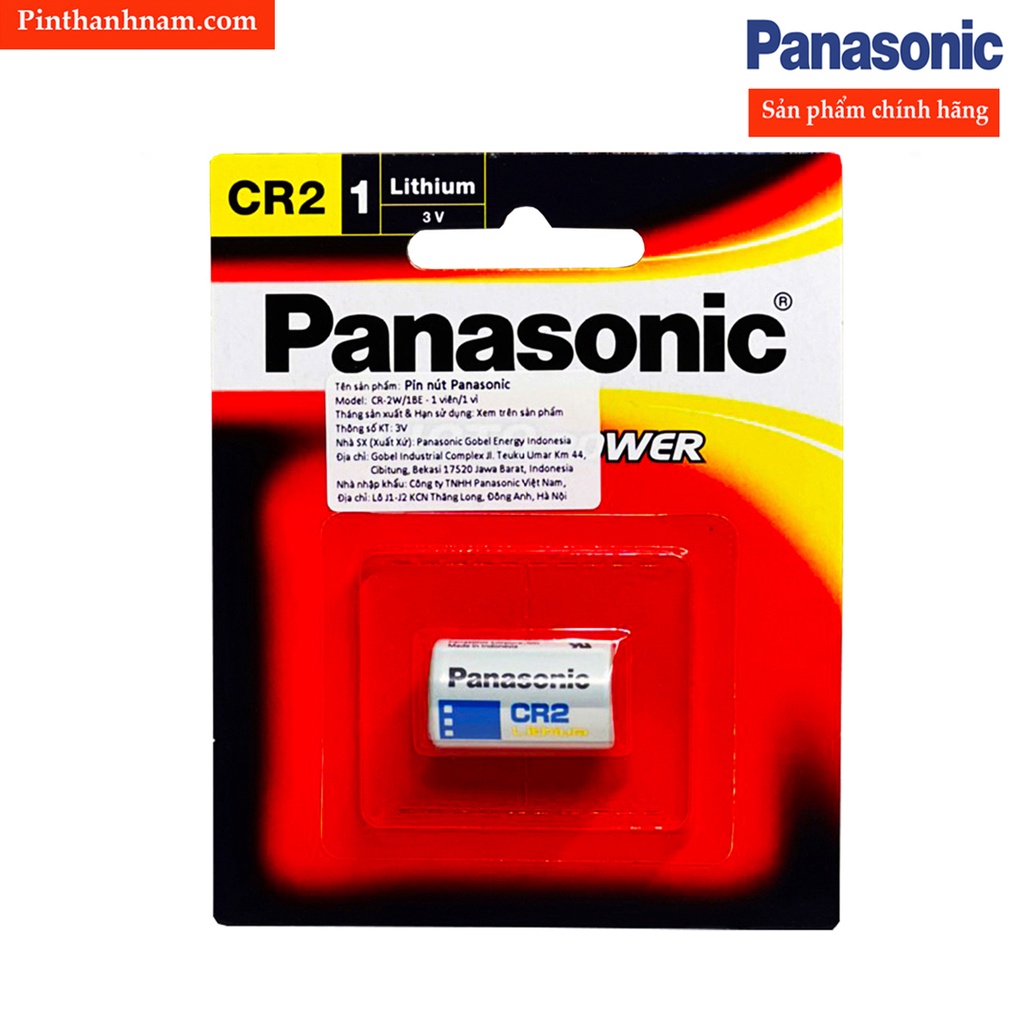 Pin CR2 Panasonic lithium 3V vỉ 1 viên chính hãng