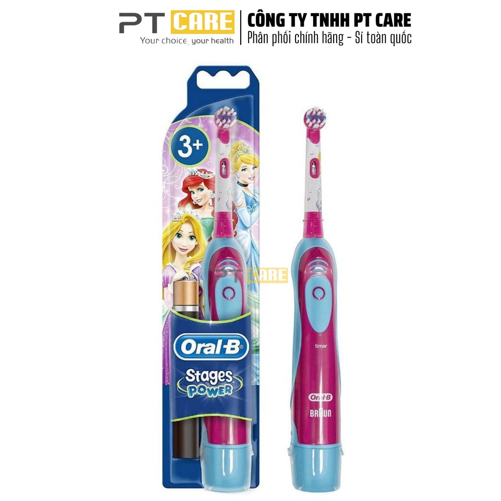 PT CARE | [HÀNG ĐỨC CHÍNH HÃNG, PIN AA] 01 Chiếc Bàn Chải Điện Oral B Kids Cao Cấp Cho Bé Trai Gái