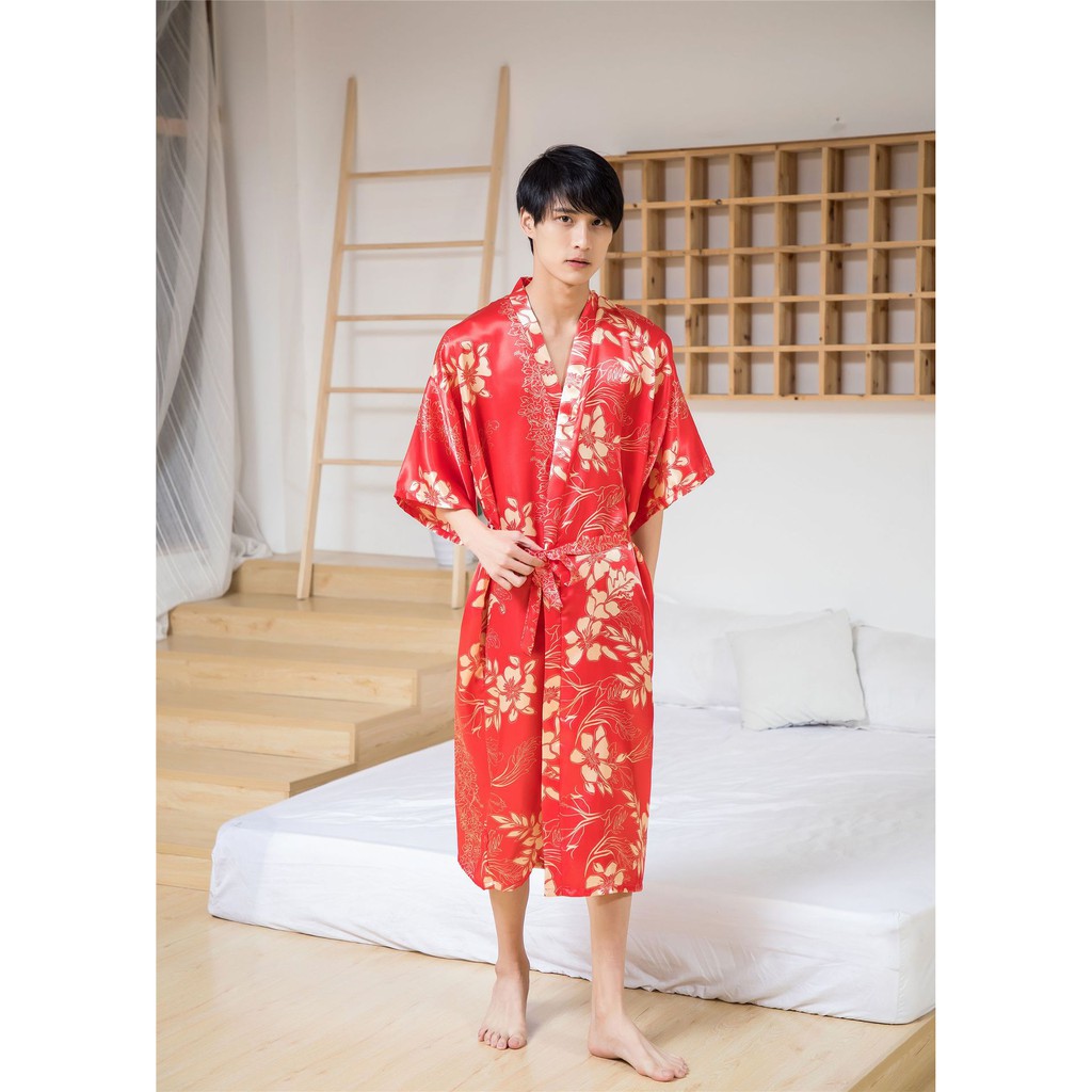 Áo choàng ngủ bằng lụa cho cặp đôi | BigBuy360 - bigbuy360.vn