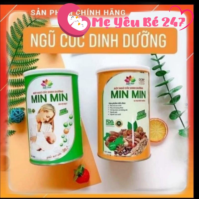 Ngũ Cốc Lợi Sữa - Mẫu mới, Bột Ngũ Cốc Bầu Min Min (500GAM)