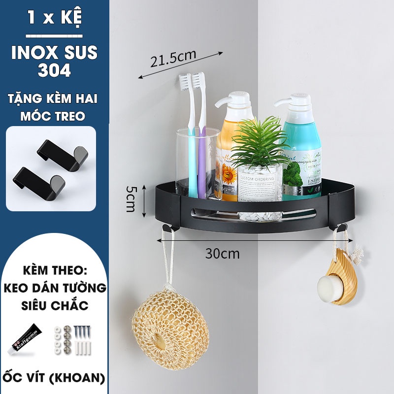 [GIÁ TỐT NHẤT] Kệ góc nhà tắm tam giác tĩnh điện dán tường siêu dính trong nhà tắm (Lucio Store)