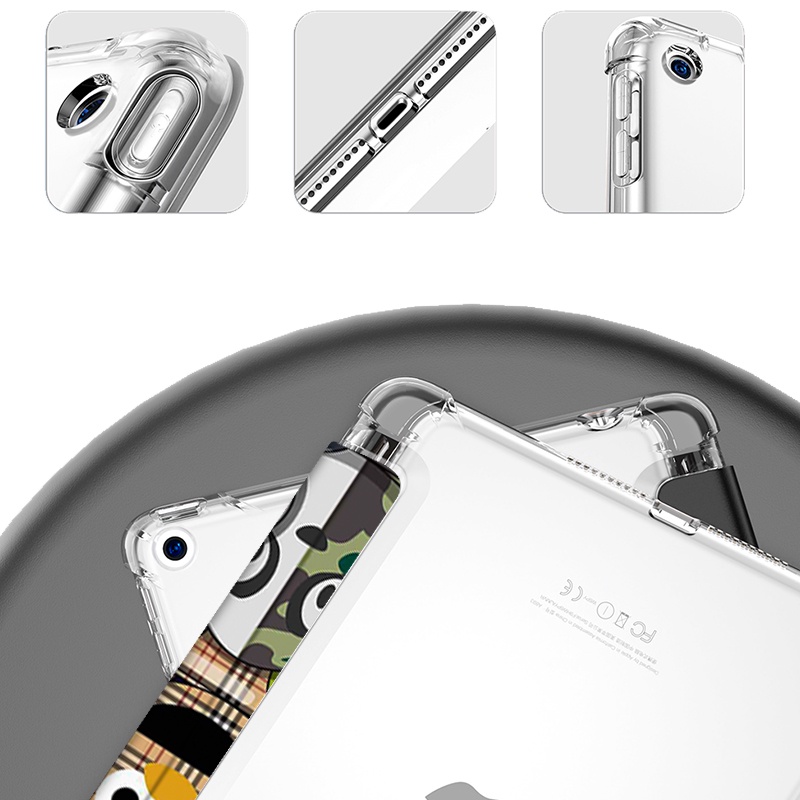 Dllencase Bao Da Máy Tính Bảng Có Ngăn Đựng Bút Cho Compatible For iPad 2021 Pro 11 2019 2020 10.2 7/8th 2018 9.7 5/6th Mini 4 5 Air 4 10.5 A232