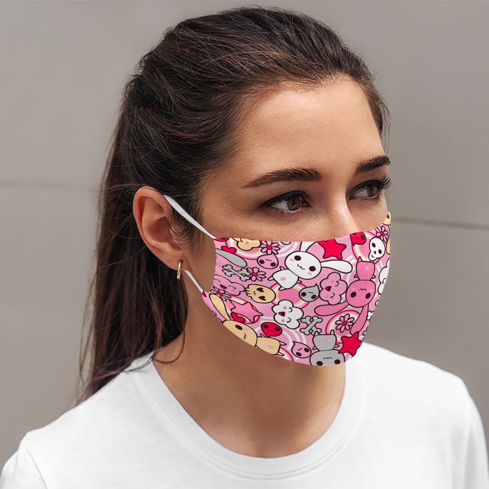 Khẩu trang thú cưng cho bé hoạt hình cute trẻ em đáng yêu Hình Đẹp CARTWELL vải cotton 100% phòng ô nhiễm kháng khuẩn bả