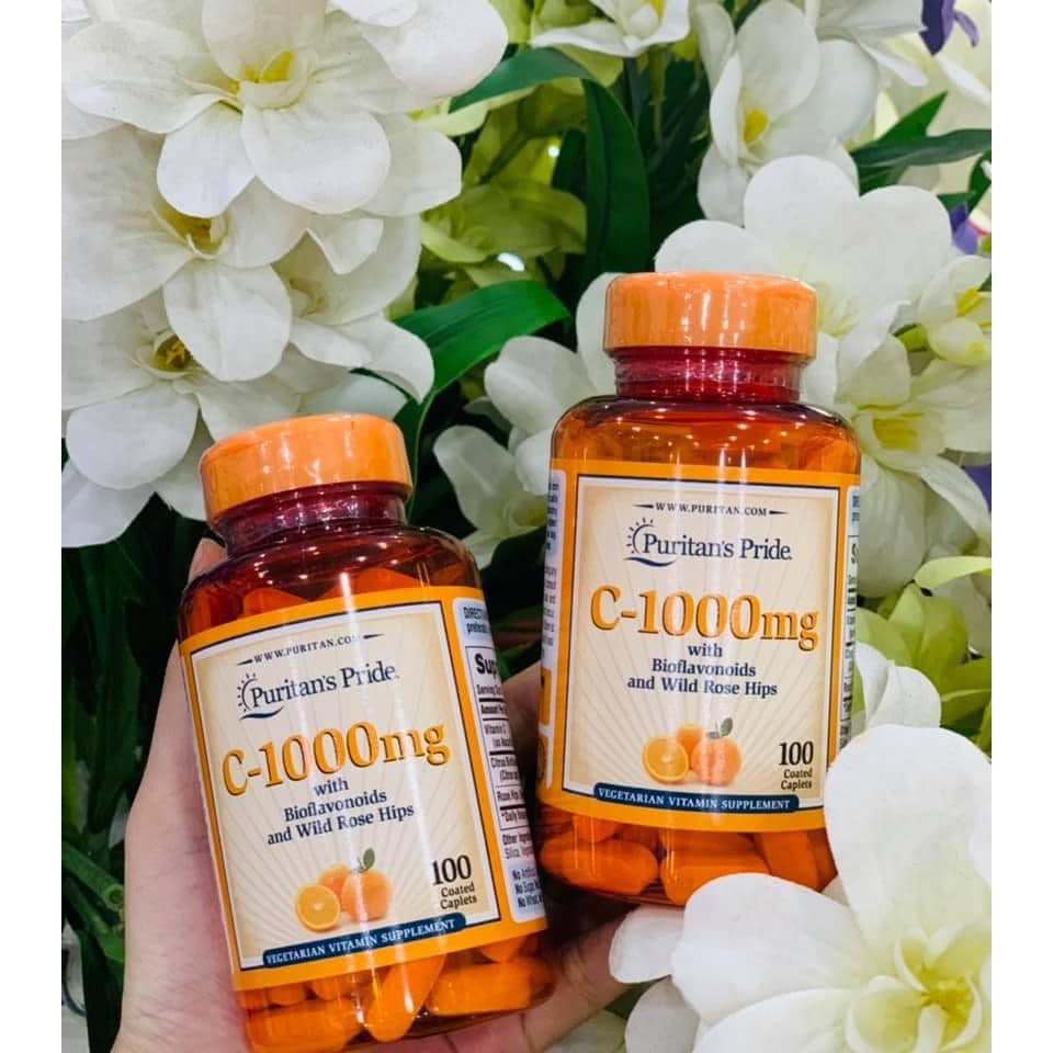 VIÊN UỐNG VITAMIN C 1000 MG PURITAN'S PRIDE HỘP 100 VIÊN - VITAMIN C CỦA MỸ