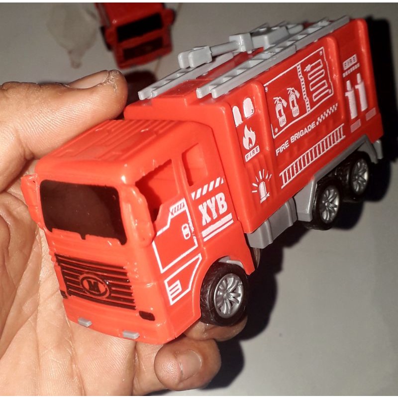 Sét 6 chiếc xe mô hình Biệt đội cứu hỏa cứu hộ bằng nhựa chạy chớn