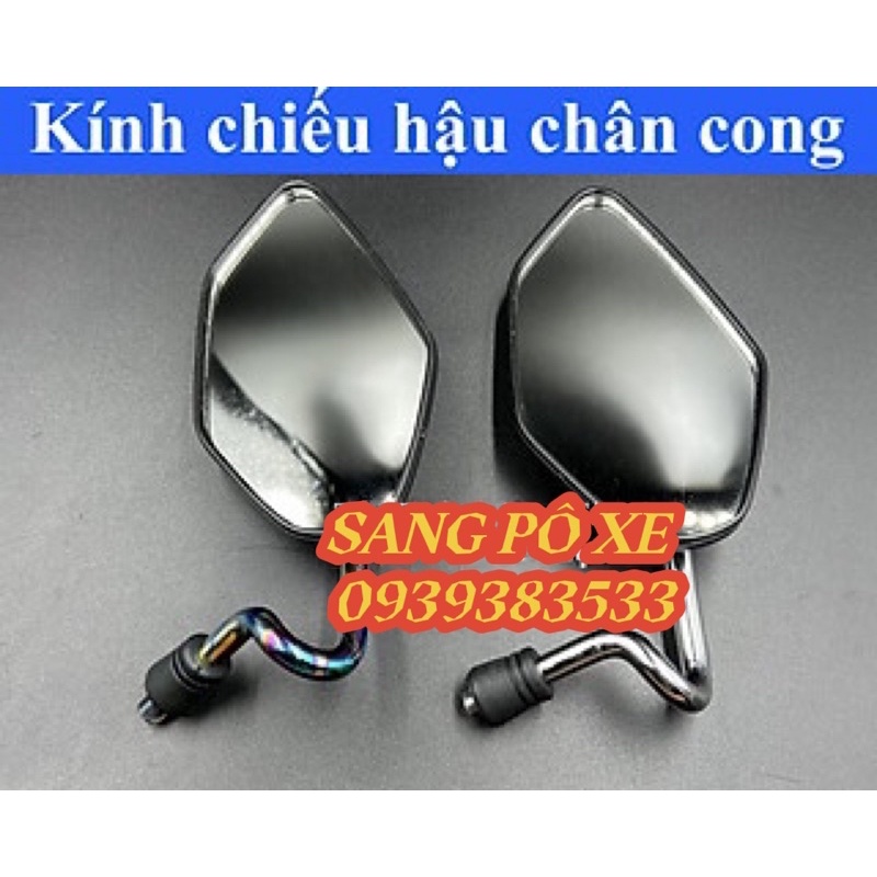 Kính gương chiếu hậu yamaha 5 cạnh chân cong hàng cao cấp