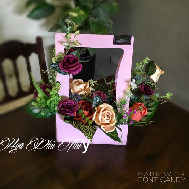 Giỏ hoa giấy làm quà tặng
